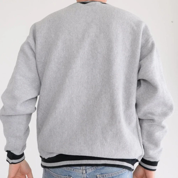 Lee CrossGrain Vintage Grey Logo Crewneck Sweater - Picture 3 of 11